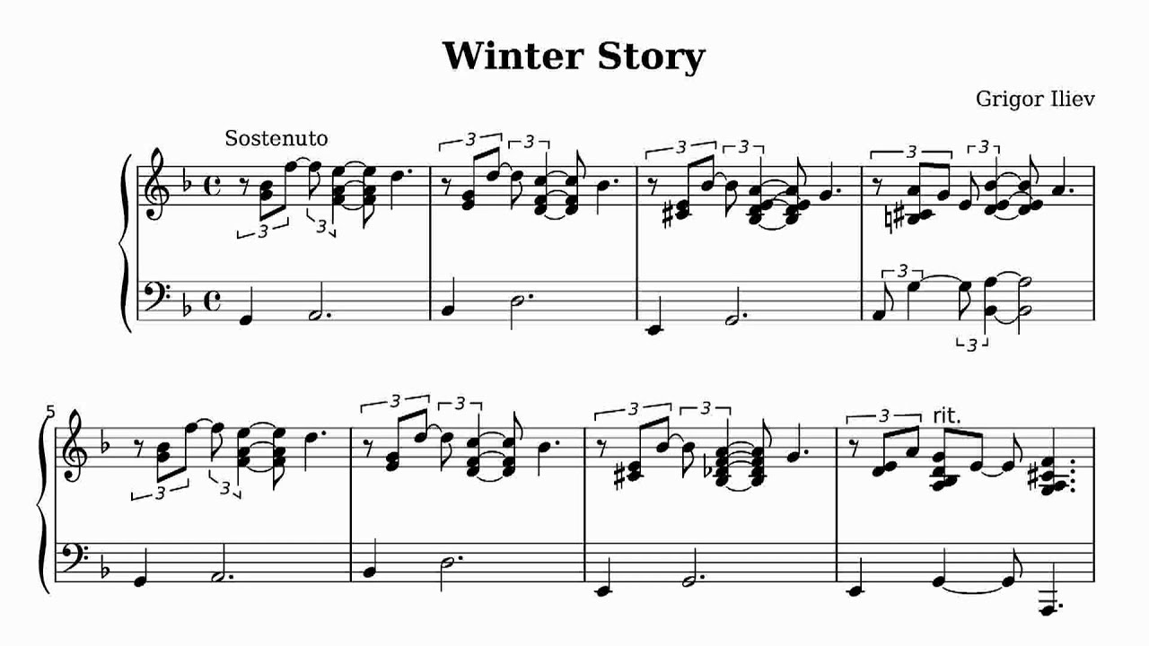 Winter Child Piano Sheet